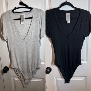 Set of Free People bodysuits LG and M